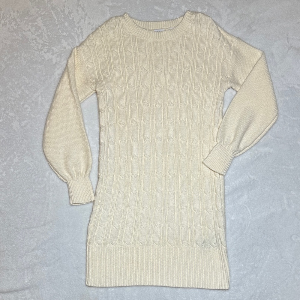 NWOT Gap Cream Cable Knit Sweater dress size 6/7
